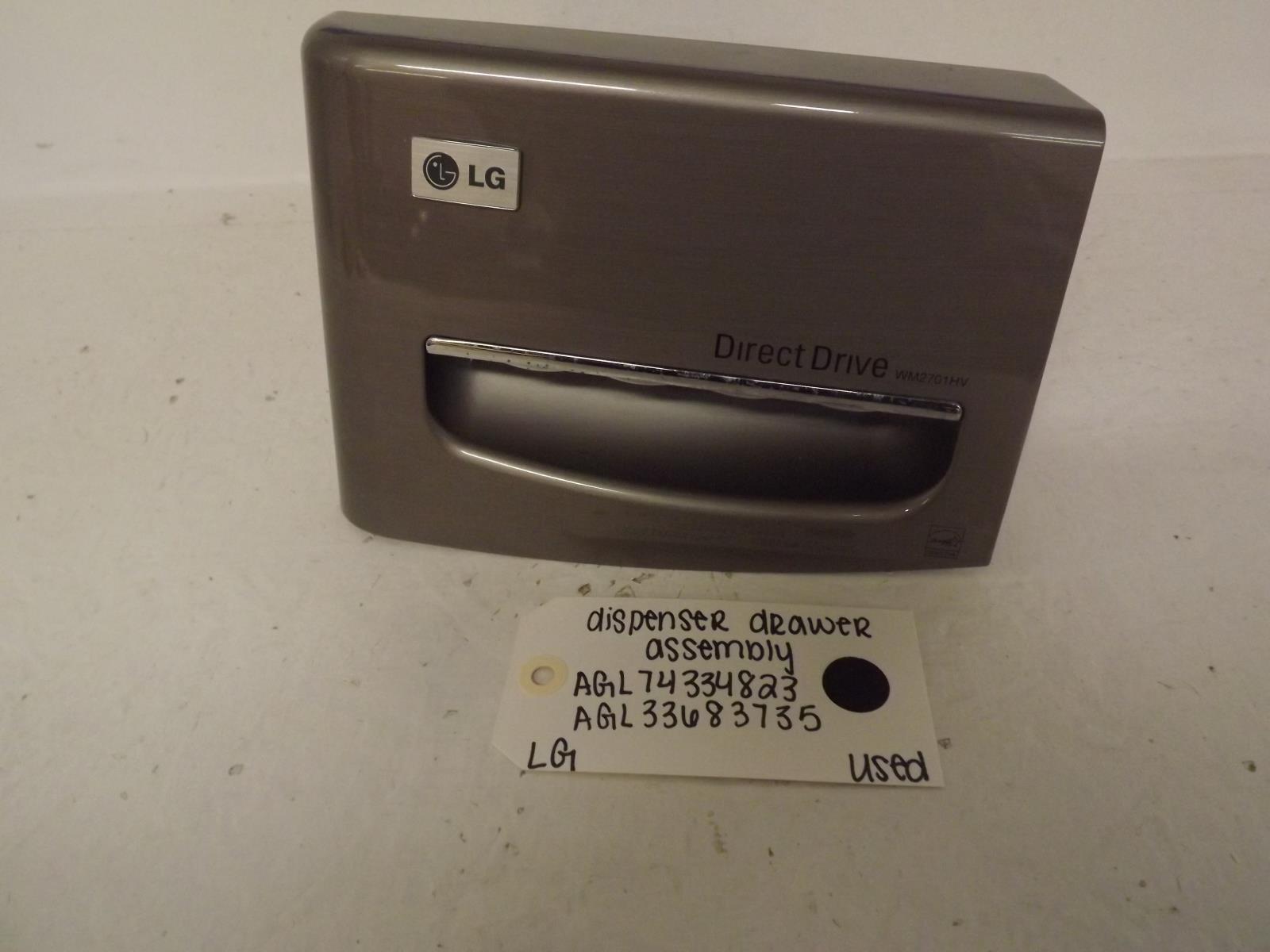 LG Washer AGL74334823 AGL33683735 Dispenser Drawer Assembly Used LG Washer AGL74334823 AGL33683735 Dispenser Drawer Assembly Used